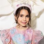 ربطة رأس بنات بطبعة الزهور باللون الزهري, 1, hi-res