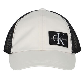 Ivory & Black Logo Cap