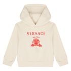 Younger Ivory Medusa Logo Hooded Top, 1, hi-res