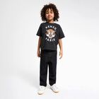 Black Lucky Tiger Logo T-Shirt, 1, hi-res