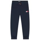 Boys Navy Blue Logo Tracksuit, 1, hi-res