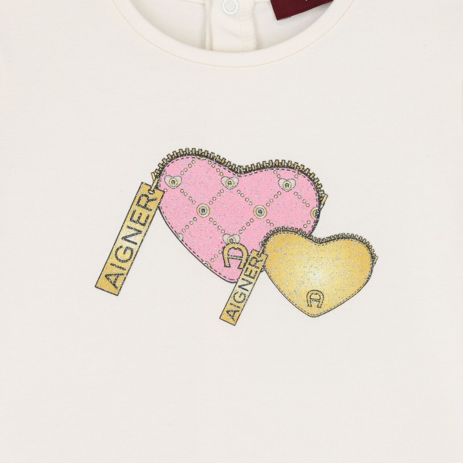 Younger Girls Ivory Hearts Dress, 1, hi-res