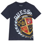 Boys Navy Blue Logo T-Shirt, 1, hi-res
