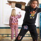 Boys Black Graphic Joggers, 1, hi-res