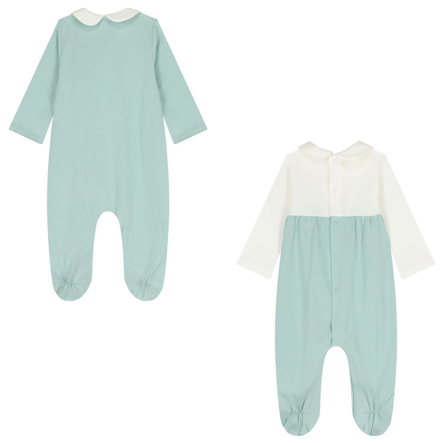 أفرول بنات باللون العاجي والأخضر ( قطعتين ), 2, hi-res