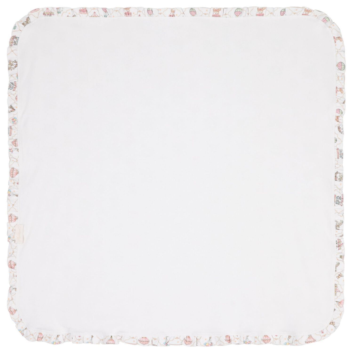Baby Girls Pink & White Carousel & Hot Air Balloon Blanket, 1, hi-res