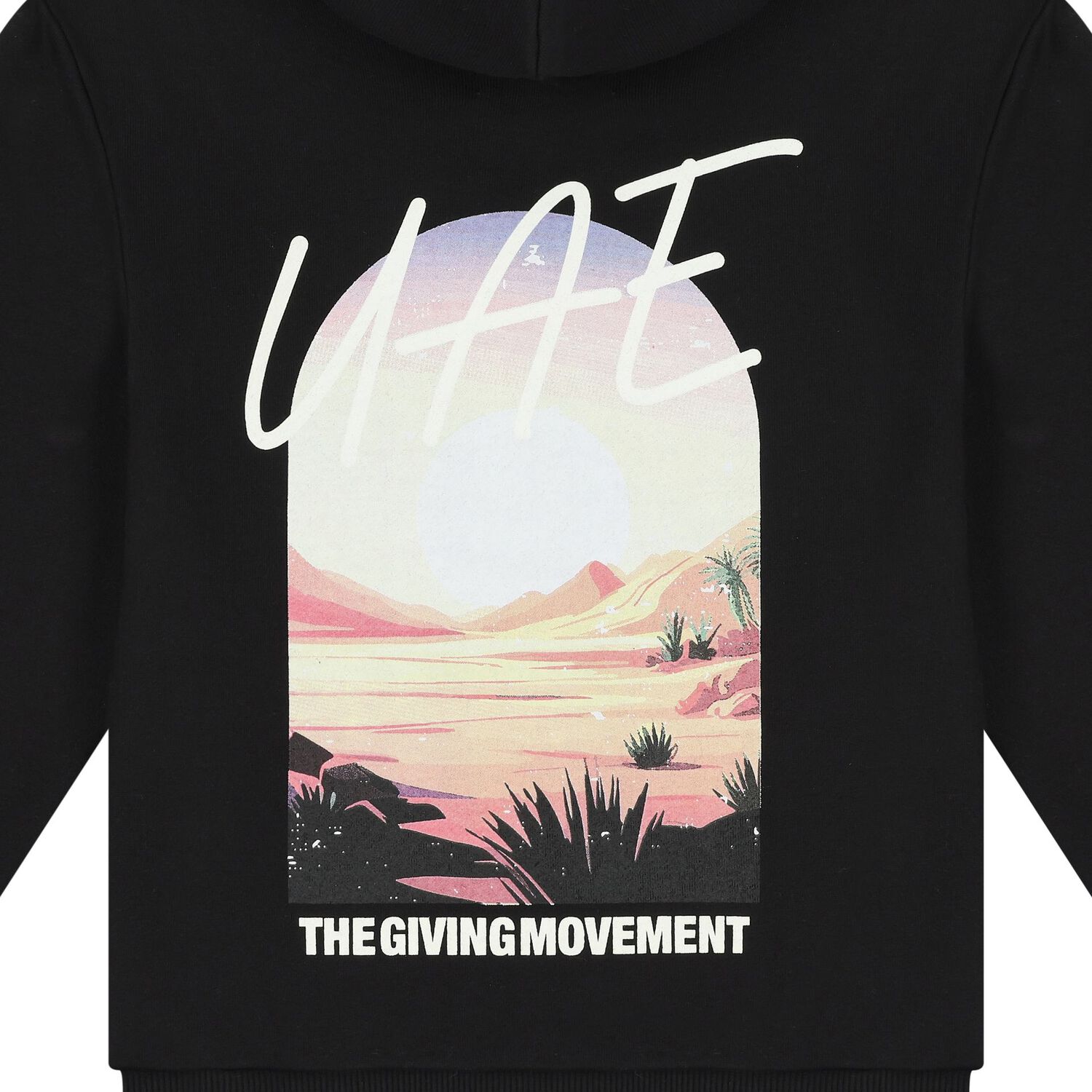 توب هودي بسحاب بشعار الأمارات باللون الأسود, 1, hi-res image number null