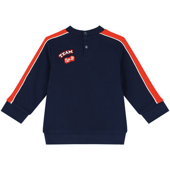 Younger Boys Navy Blue Logo Sweatshirt