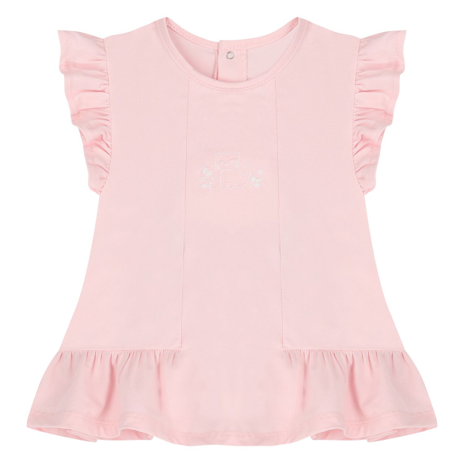 Baby Girls Pink Floral Shorts Set, 1, hi-res