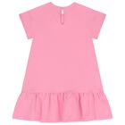 Girls Pink Flower Bag Dress, 2, hi-res