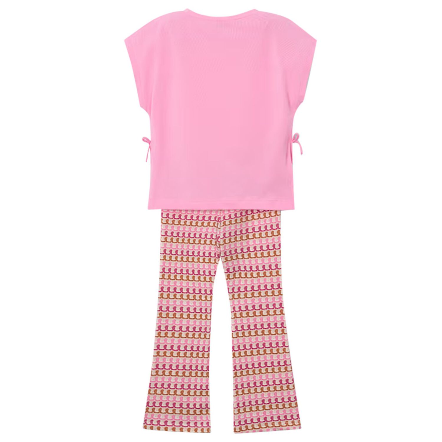 Girls Pink Flower Leggings Set, 3, hi-res