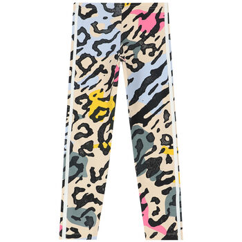 Girls Multicolor Logo Leggings