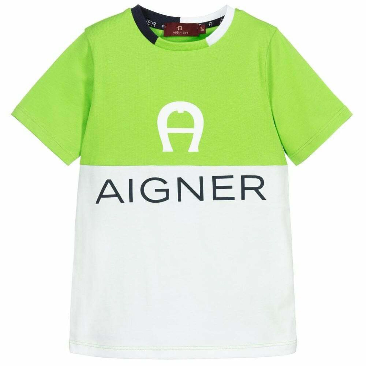 Boys Green & White Logo T-Shirt, 2, hi-res