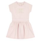 Younger Girls Pink Logo Dress, 3, hi-res