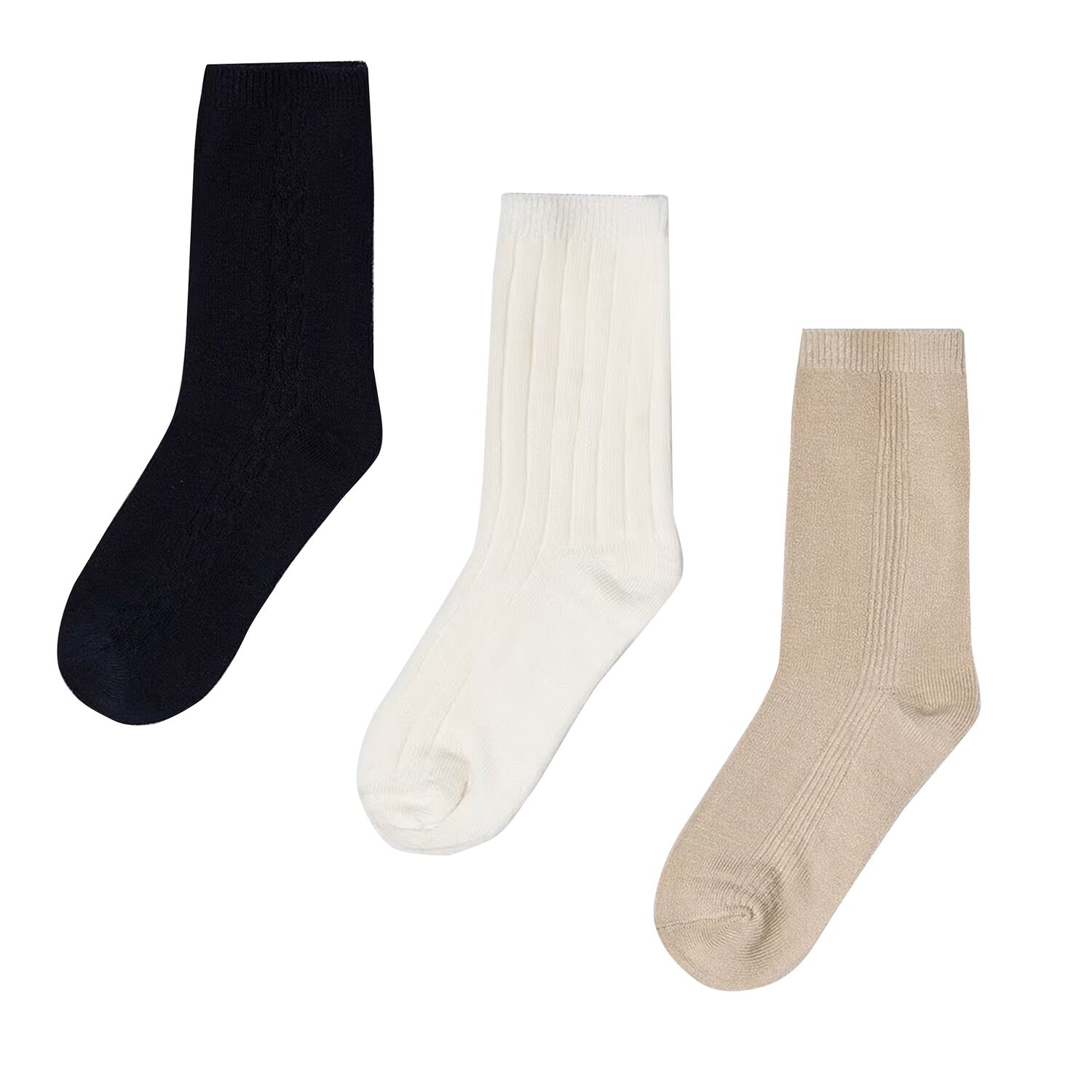 Boys Black, Beige & White Socks ( 3-Pack ), 1, hi-res image number null