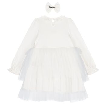 Girls Ivory Tulle Dress Set