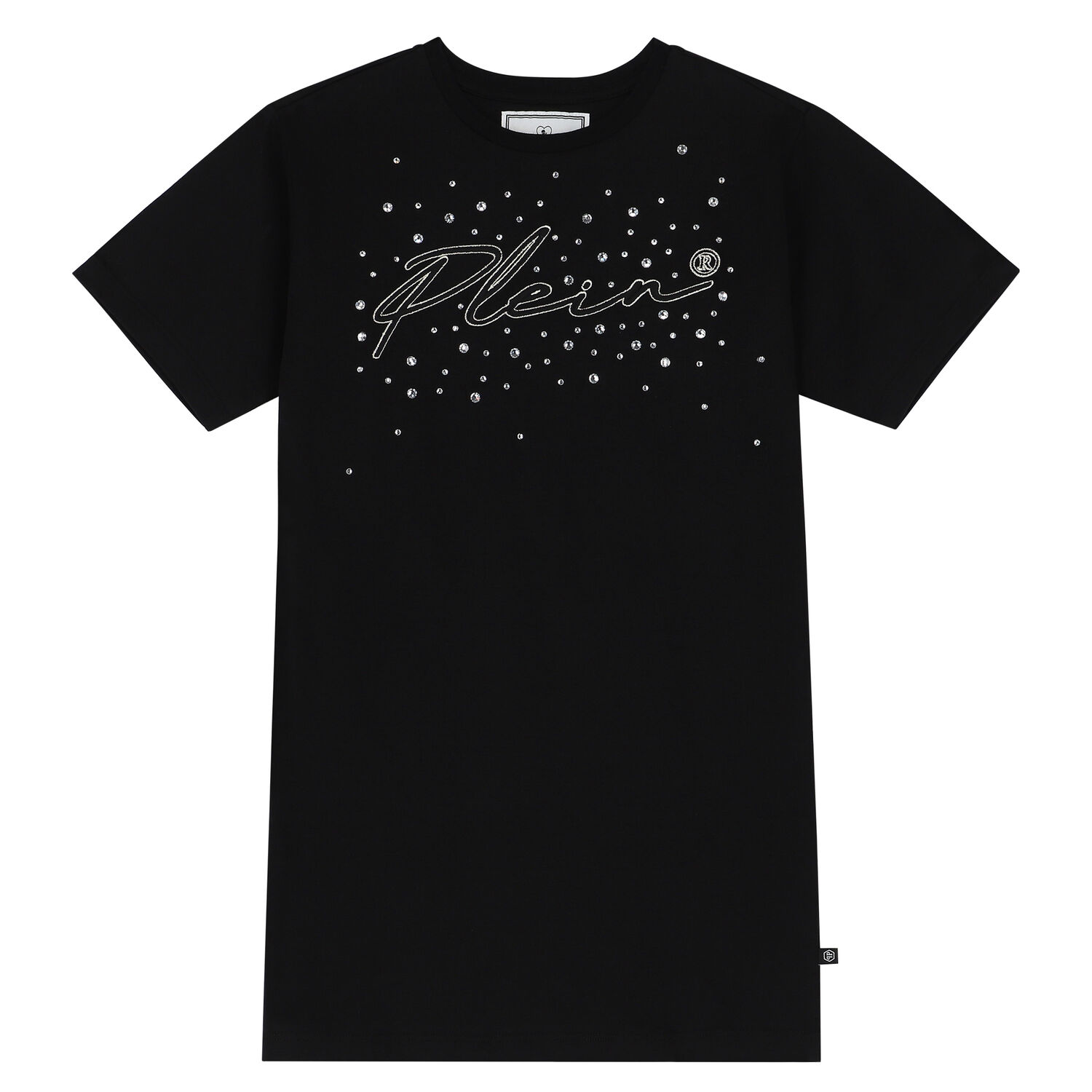 Girls Black Diamond Logo Dress, 1, hi-res