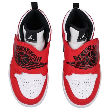 Black, Red & White Sky Jordan 1 Trainers