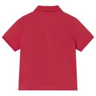 Younger Boys Red Logo Polo Shirt, 5, hi-res