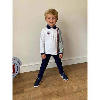 Boys Navy Logo Trousers