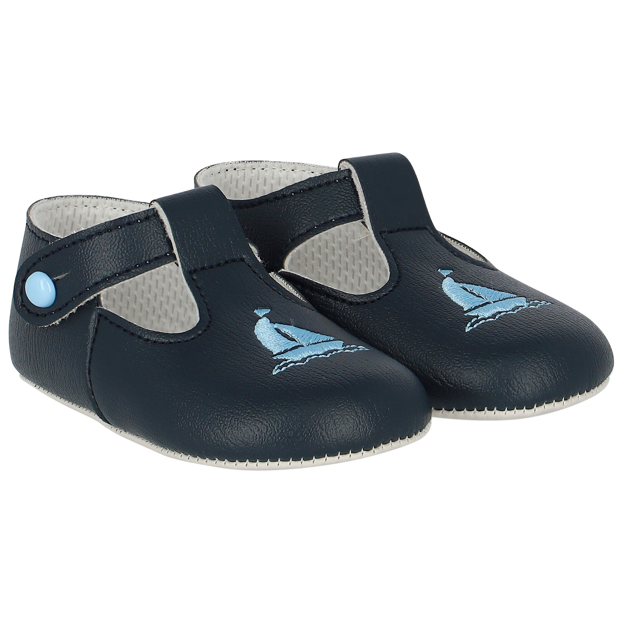 Navy blue baby best sale shoes
