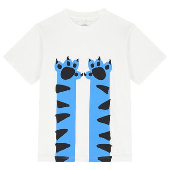 Boys White & Blue T-Shirt