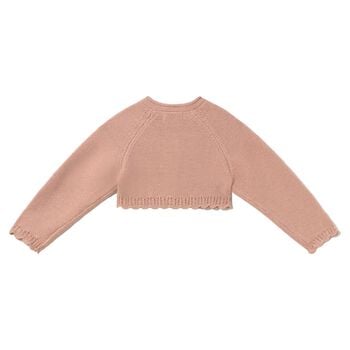 Younger Girls Pink Knitted Cardigan