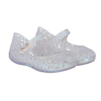Younger Girls Clear Glitter Shoes