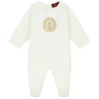 Ivory & Gold Logo Babygrow, 1, hi-res