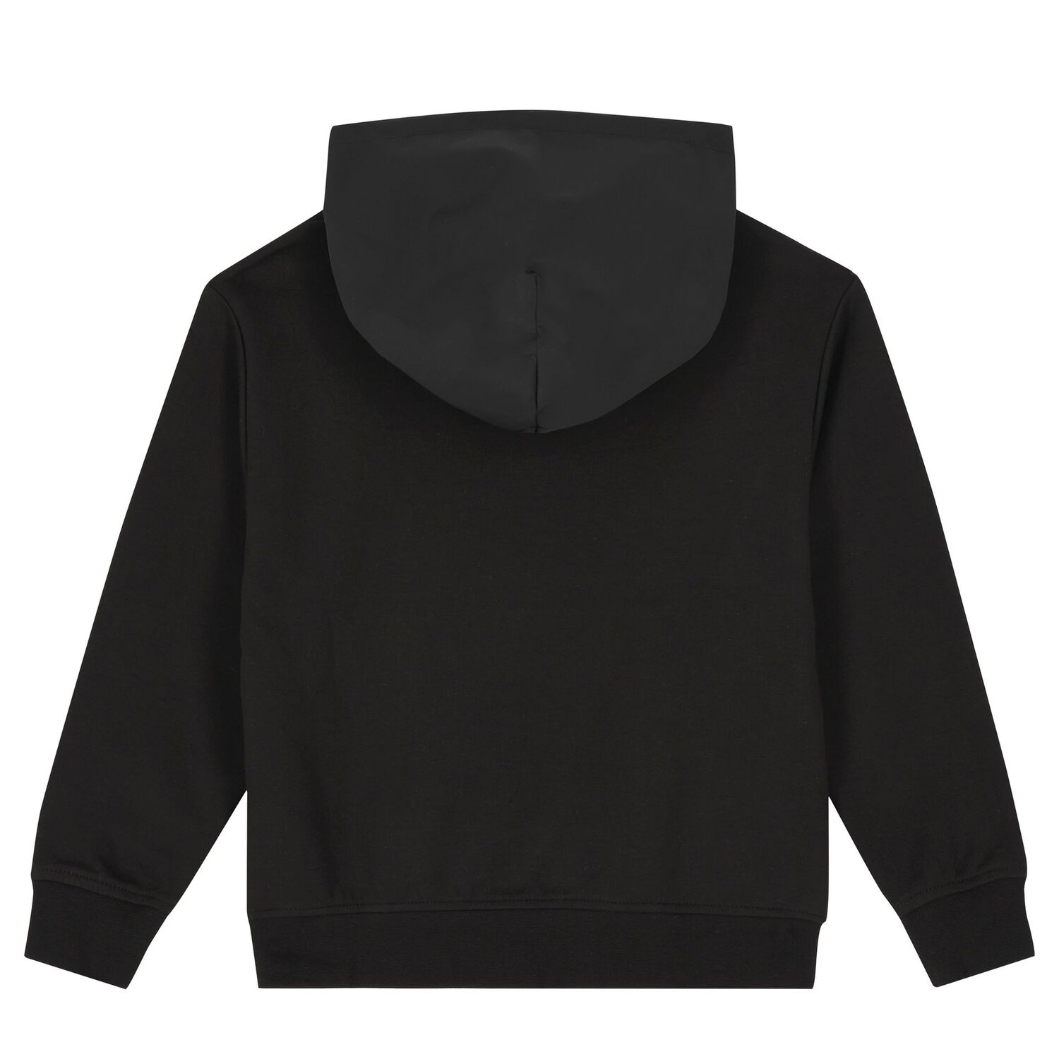 Boys Black Logo Hooded Top, 1, hi-res