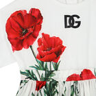 Girls White & Red Poppy Dress, 1, hi-res