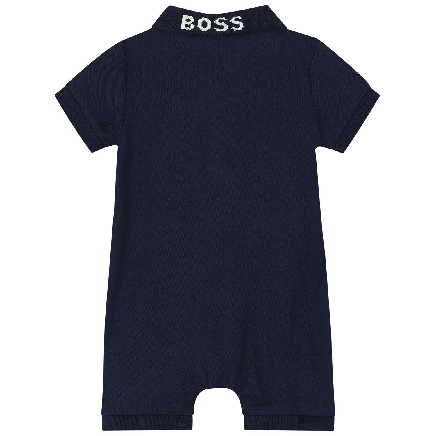 Baby Boys Navy Blue Logo Polo Romper, 1, hi-res image number null