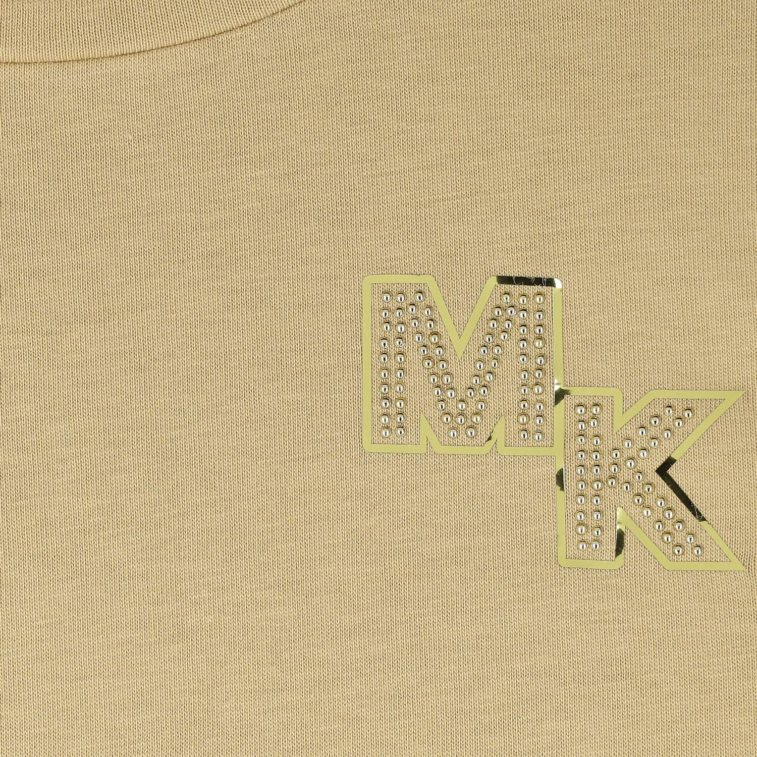 تي شيرت بناتي بشعار باللون البيج, 2, hi-res image number null