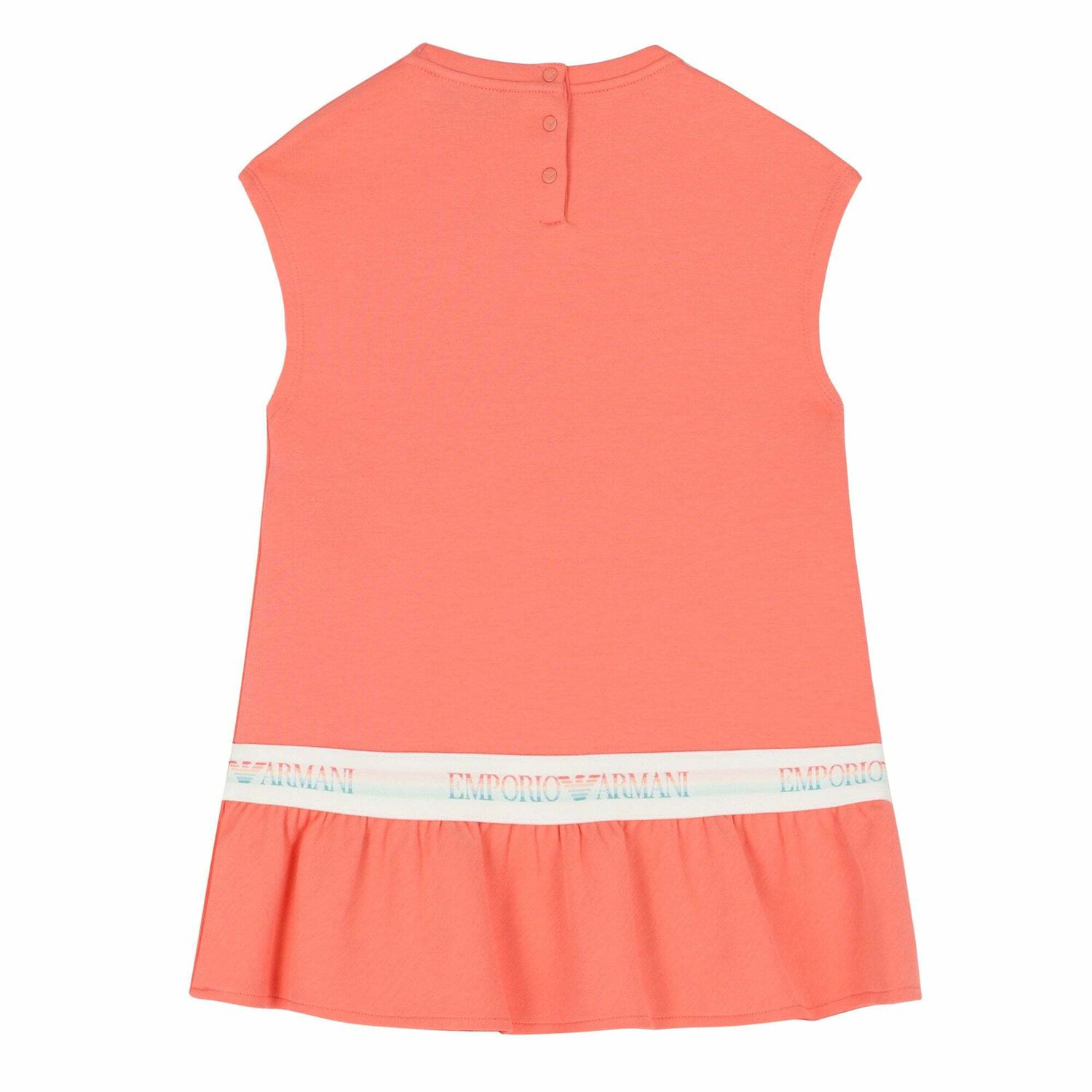 فستان بالشعار باللون المرجاتى للبنات, 1, hi-res