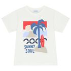 طقم أولاد شورت بطبعة باللون الأبيض والأزرق, 3, hi-res