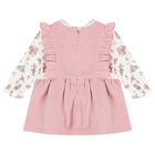 Baby Girls Pink Ruffled Dress, 1, hi-res