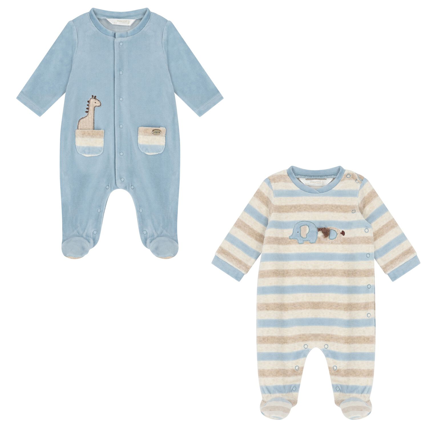  أفرول أولاد باللون الأزرق والبيج (2  قطع) , 2, hi-res