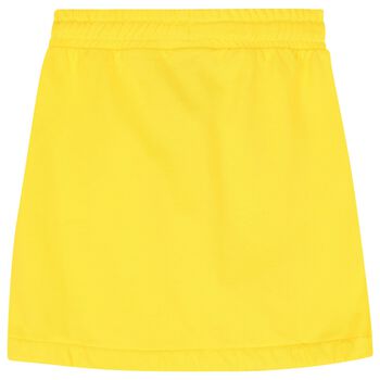 Girls Yellow Teddy Bear Logo Skirt