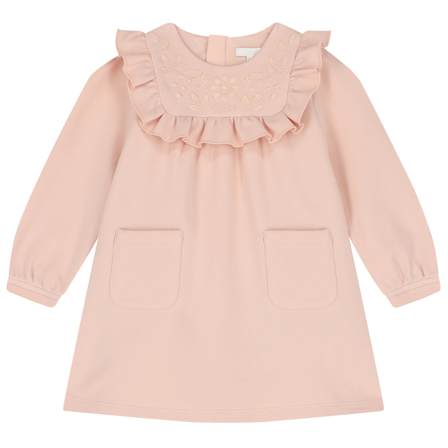 فستان بنات بالشعار باللون الوردى, 1, hi-res