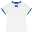 طقم شورتات أبيض وأزرق للأطفال الصغار بشعار ديزني, 1, hi-res