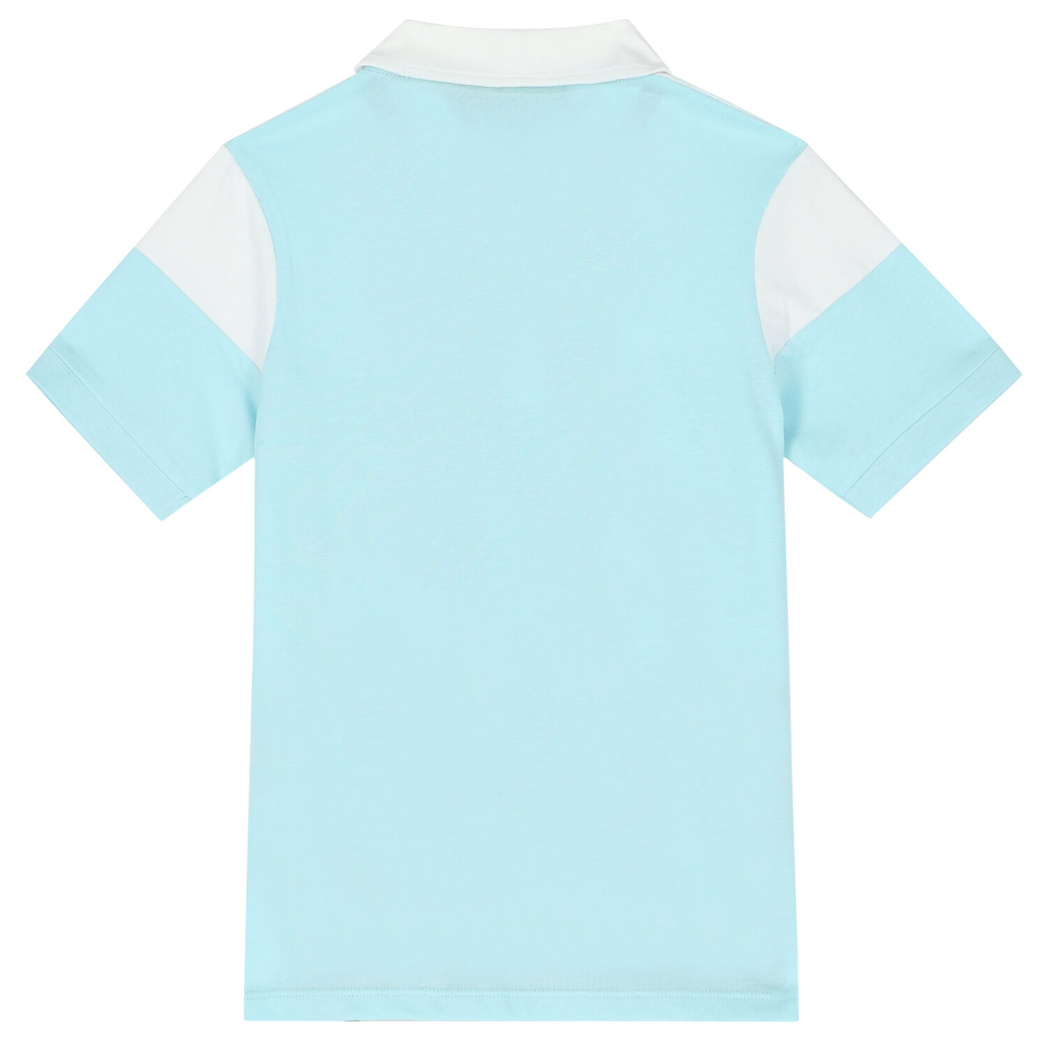 Boys White, Blue & Navy Logo Polo Shirt, 1, hi-res