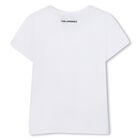 Girls White Logo T-Shirt, 2, hi-res