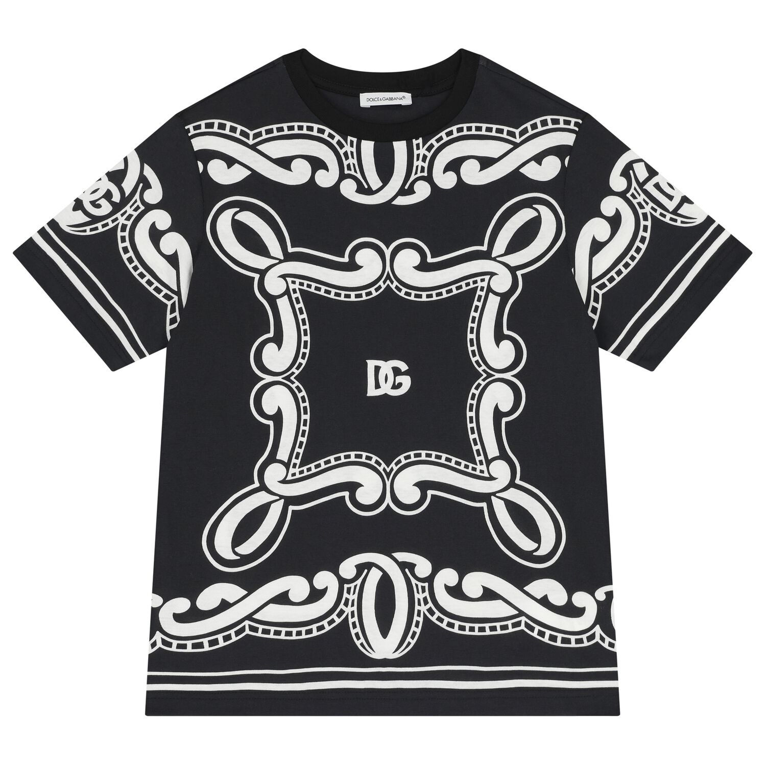Boys Black Logo Bandana T-Shirt, 1, hi-res image number null
