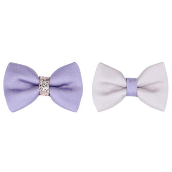Girls Purple Bow Hair Clips ( 2 Pack )