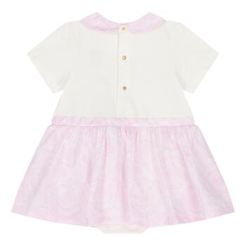 Baby Girls Ivory & Pink Whisper Barocco Dress