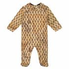 Baby Boys Beige Geo Map Babygrow, 1, hi-res
