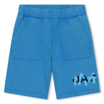 Boys Blue Logo Bermuda Shorts