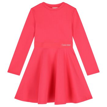 Girls Pink Logo Dress