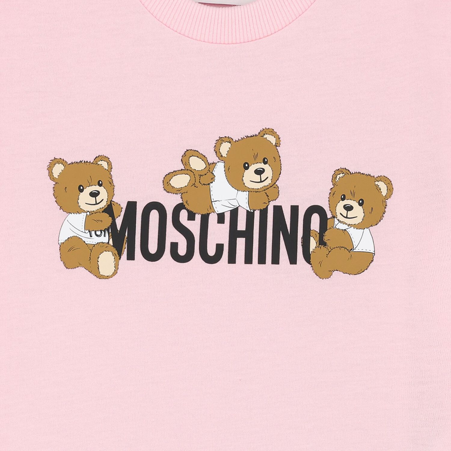 Younger Girls Pink Teddy Bear Logo T-Shirt, 6, hi-res