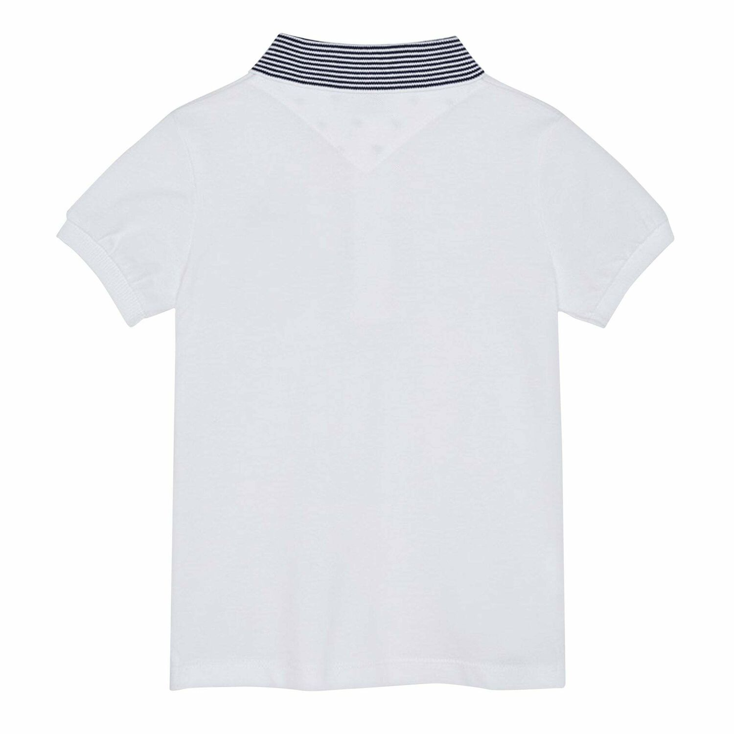 Boys White Cotton Polo Shirt, 1, hi-res